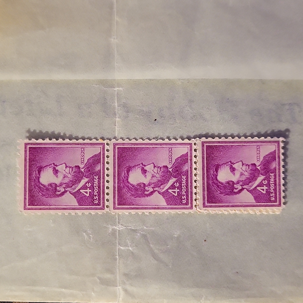 Rare Abraham Lincoln 4c stamps (3)